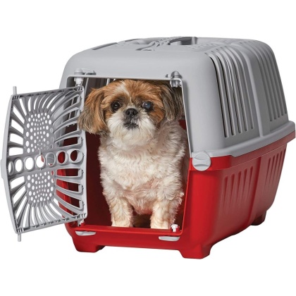 MidWest Spree Plastic Door Travel Carrier Red Pet Kennel