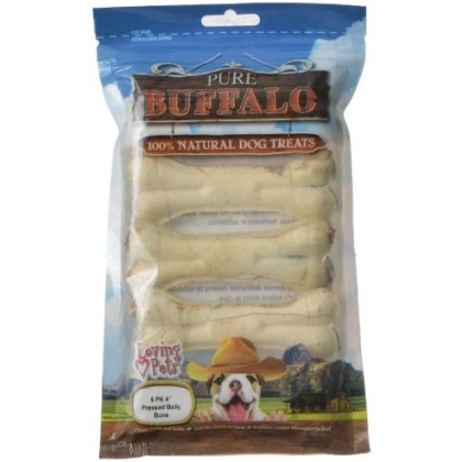 Loving Pets Pure Buffalo Dog Treats - Pressed Bully Bone