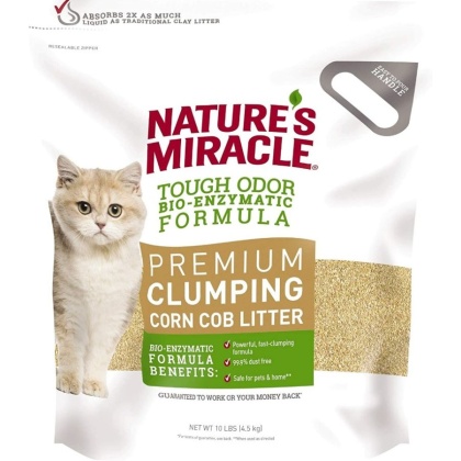 Nature\'s Miracle Tough Odor Bio-Enzymatic Formula Premium Clumping Corn Cob Litter