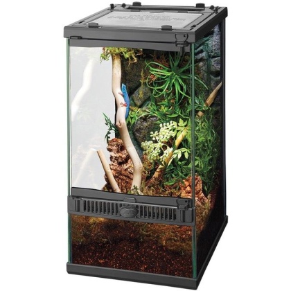 Zilla Front Opening Terrarium with Realistic Rock Foam Background 8
