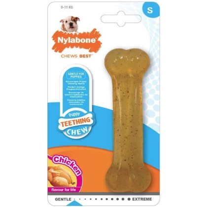 Nylabone Puppy Chew Dog Bone - Chicken Flavor