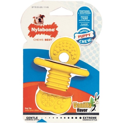 Nylabone Puppy Teether Chew Toy Small Vanilla Flavor