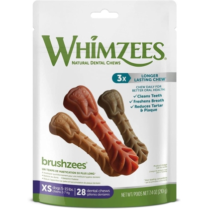 Whimzees Brushzees Dental Treats X-Small