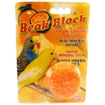 Living World Beak Block - Nature's Minerals - Orange