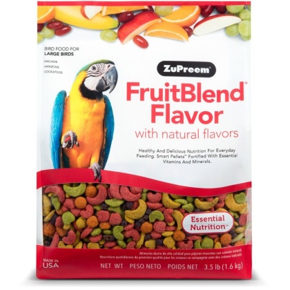 ZuPreem FruitBlend Flavor Bird Food for Large Birds