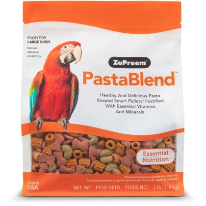 ZuPreem PastaBlend Pellet Bird Food for Larg Birds (Macaw and Cockatoo)