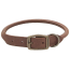 CircleT Rustic Leather Dog Collar Chocolate - 20