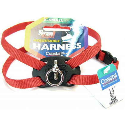 Coastal Pet Size Right Nylon Adjustable Harness - Red - X-Small - (Girth Size 10\