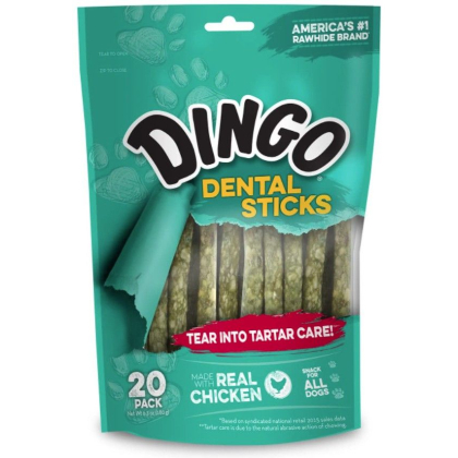 Dingo Dental Sticks for Tartar Control - 20 Pack