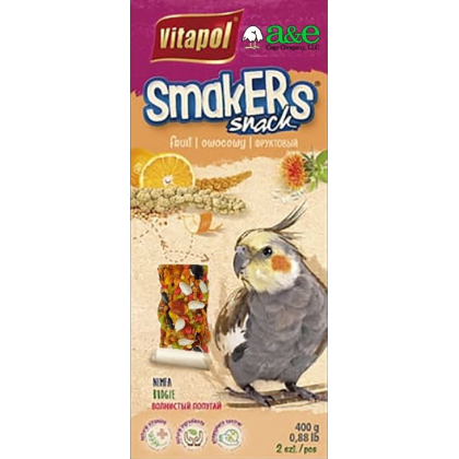 A&E Cage Company Smakers Cockatiel Fruit Treat Sticks - 2 count