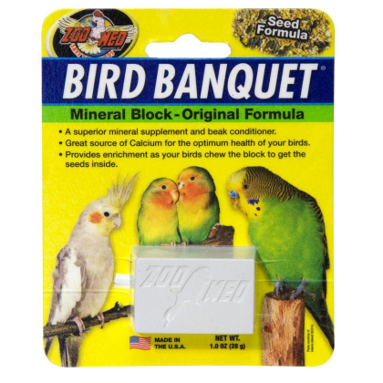 Zoo Med Bird Banquet Mineral Block - Original Seed Formula